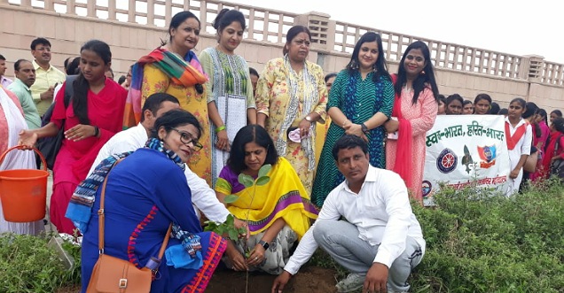 कु मायावती राजकीय महिला महाविद्यालय बादलपुर द्वारा चलाया गया वृक्षारोपण अभियान